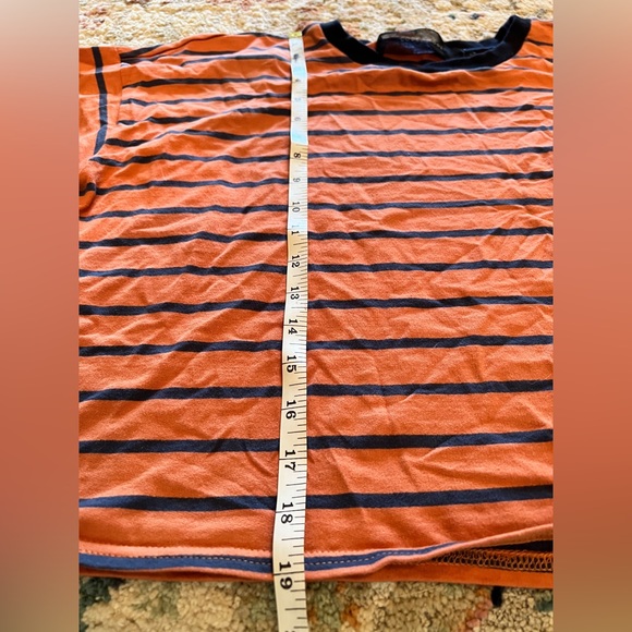 Code x Mode Orange/Blue Stripe Long Sleeve Crop Top Size XL - Picture 7 of 8